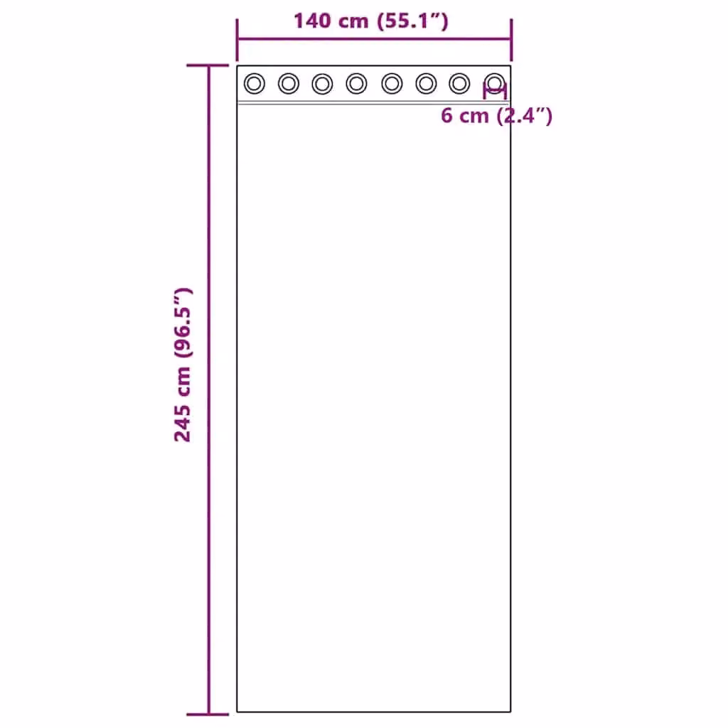 Berkfield Home Grey Voile Fabric Panel Curtains with Eyelets, 2 Pack, W: 140 cm, H: 245 cm – 5