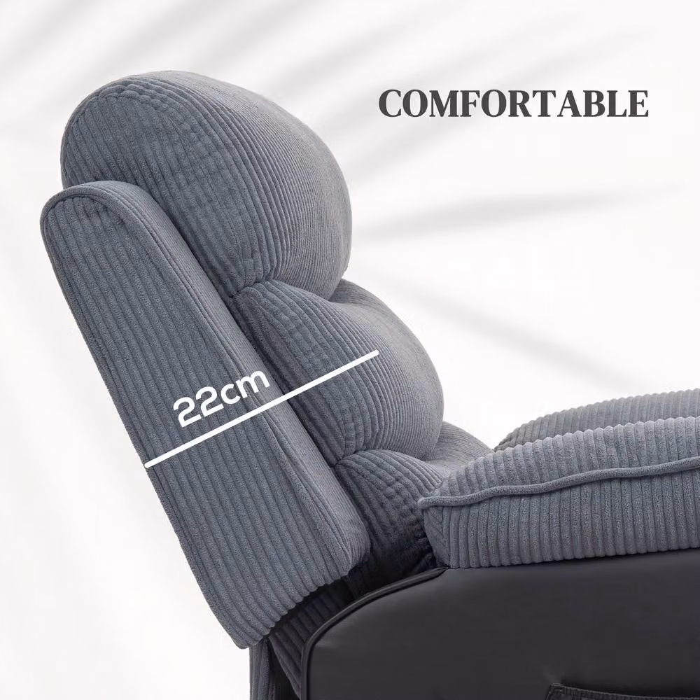 STILVORA Dark Grey Electric Lift Recliner Armchair with USB – 6