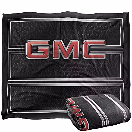 GMC White Front Grill Silky Touch Super Soft Fleece Throw Blanket W/D/H: 152 x 127 cm