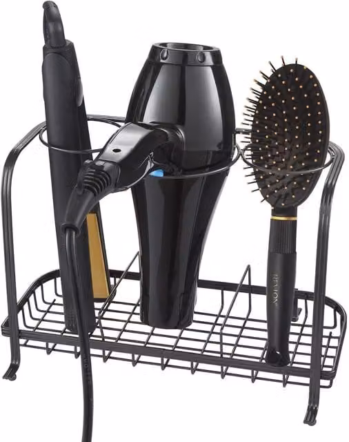 House of Home Freestanding Metal Hair Dryer and Straighteners Holder in Anthracite