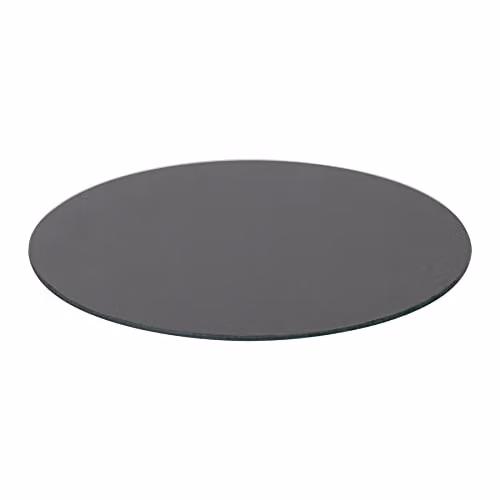 Harbour Housewares Round Black Glass Chopping Board with Non-Slip Feet, Diameter: 30 cm