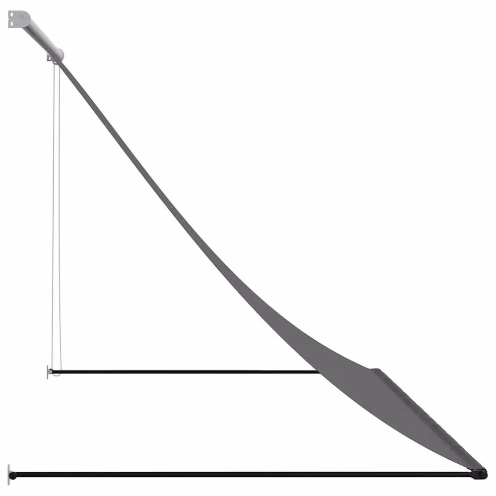 Berkfield Home Manual Retractable Folding Arm Awning in Anthracite Grey, W: 250 cm, D: 150 cm – 4