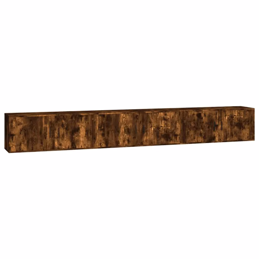 Berkfield Home 3-Piece Wall-Mounted TV Cabinet Set in Smoked Oak Brown, W/D/H: 100 x 34.5 x 40 cm – 2