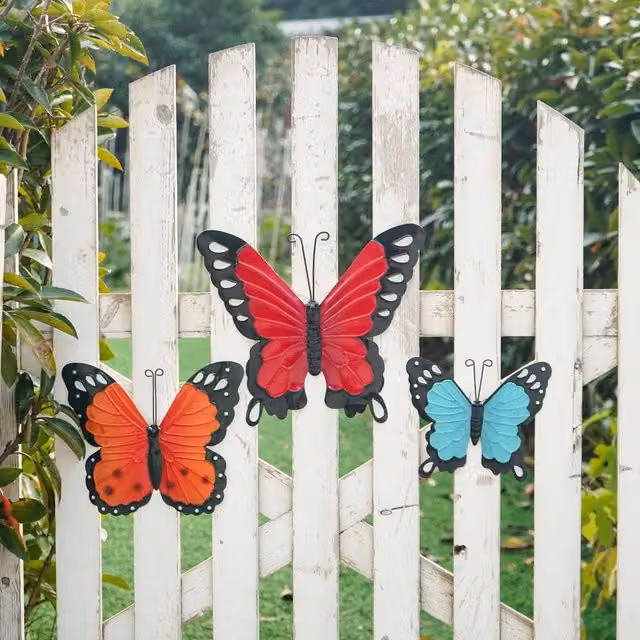 Voltico 3-Piece Multicolour Metal Butterfly Wall Art Decor