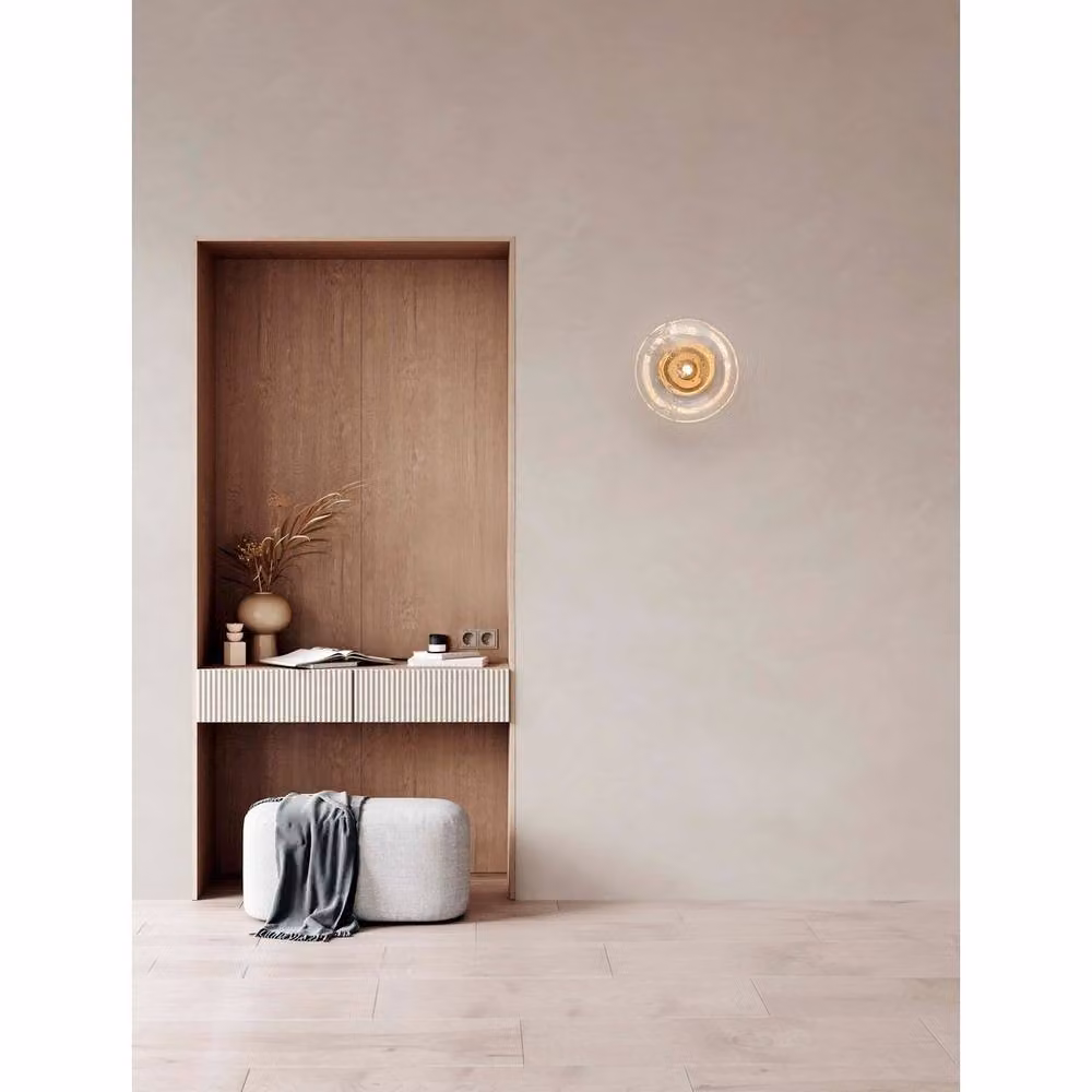 Netlighting King Wall Lamp in Gold/Brass with Transparent Blown Glass, G9 LED Compatible – 2