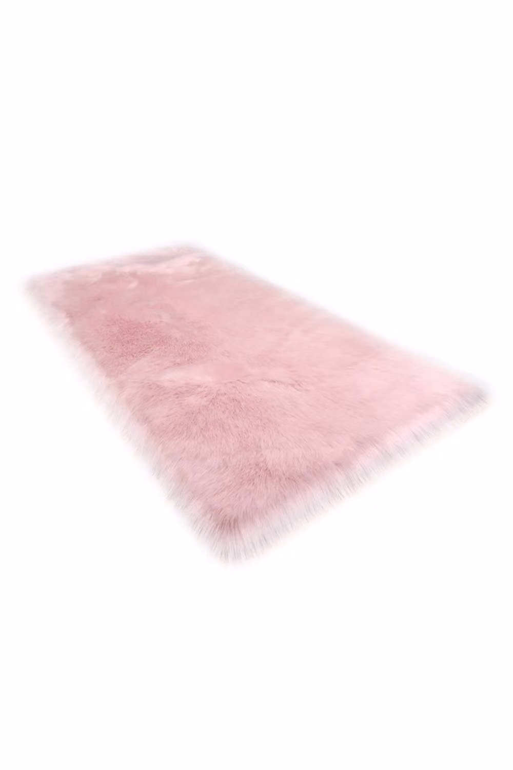 Living and Home Pink Faux Fur Handmade Shag Rug, W: 60 cm x L: 90 cm – 3