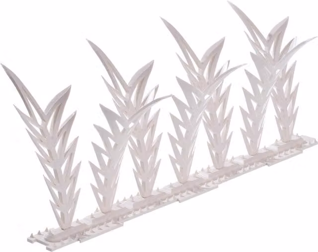 Livingandhome 6 Pack Black Plastic Bird Spike Deterrents for Fences