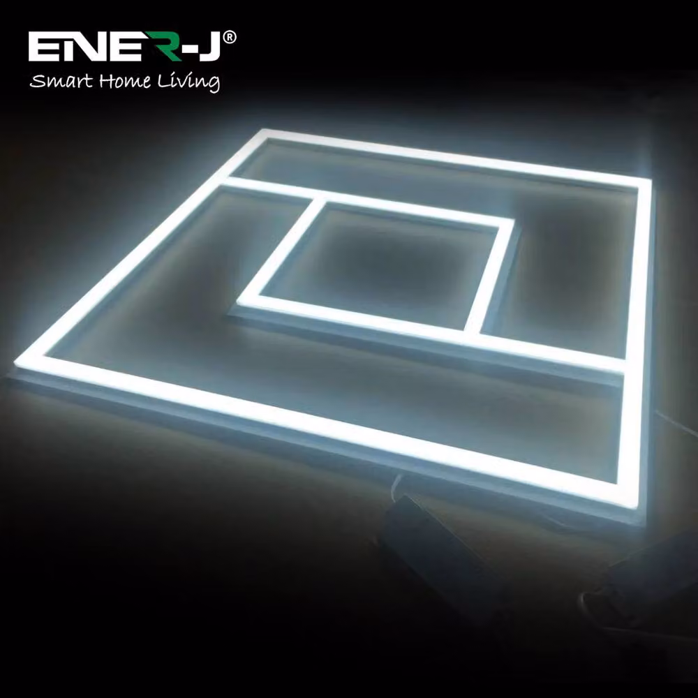 ENER-J Pack of 6 LED Recessed Panel Lights, 40W, Cool White, W/D: 60 x 60 cm – 2