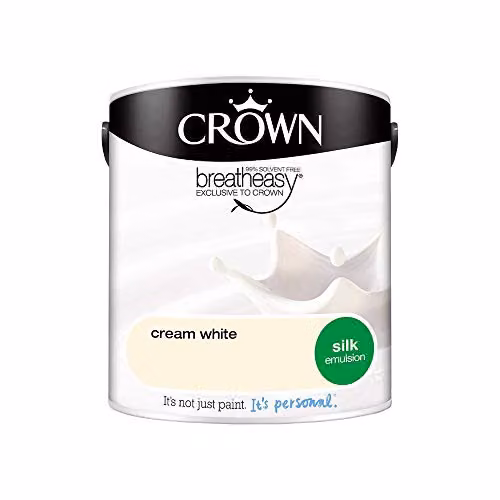 Crown Silk White Satin Gloss Water Based Emulsion Dispersion, 2.5 l