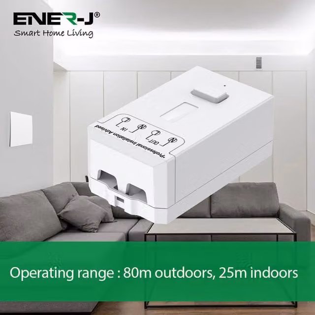 EnerJ Smart Dimmable RF 1A Receiver compatible with Eco Switches, White