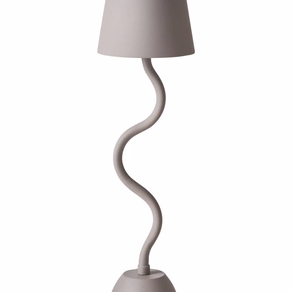 Wyld and Coco Modern Beige Aluminium Table Lamp with Touch Dimming and USB Charging – 2