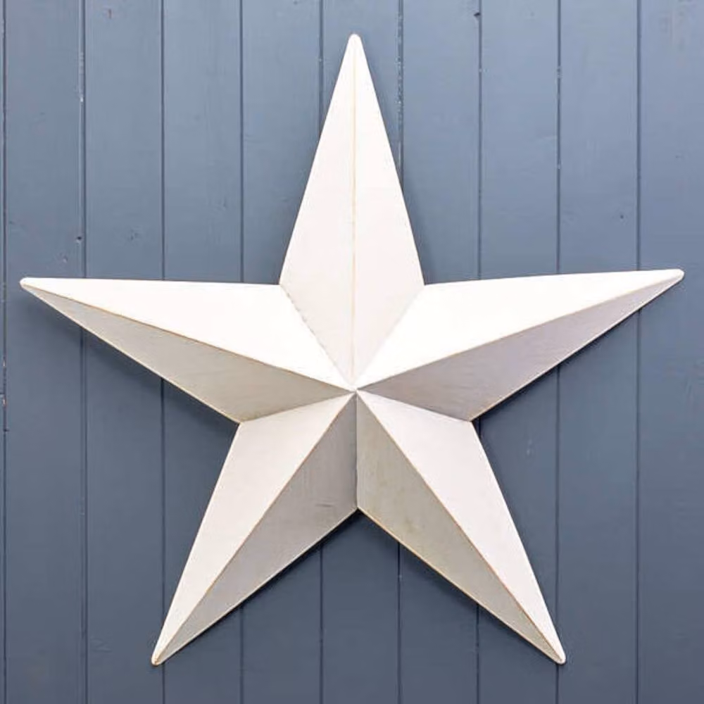 Four Candle Extra Large White Metal Star Decoration, Height: 74 cm – 2