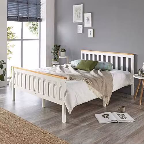 Aspire Beds Atlantic Solid Wood Shaker Bed Frame in White – 2