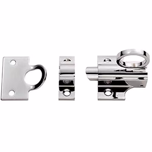 Loops Sprung Fanlight Window Catch in Polished Chrome