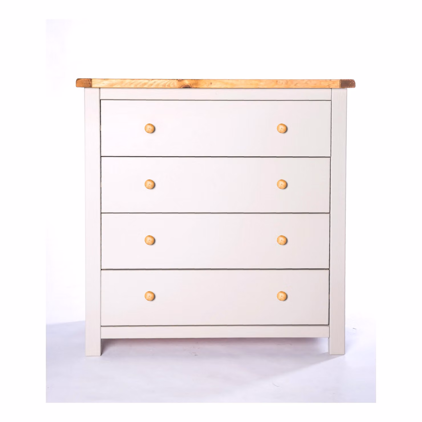 Cabinet Bits Argenta 4 Drawer Chest of Drawers in Grey with Wood Knobs – 2