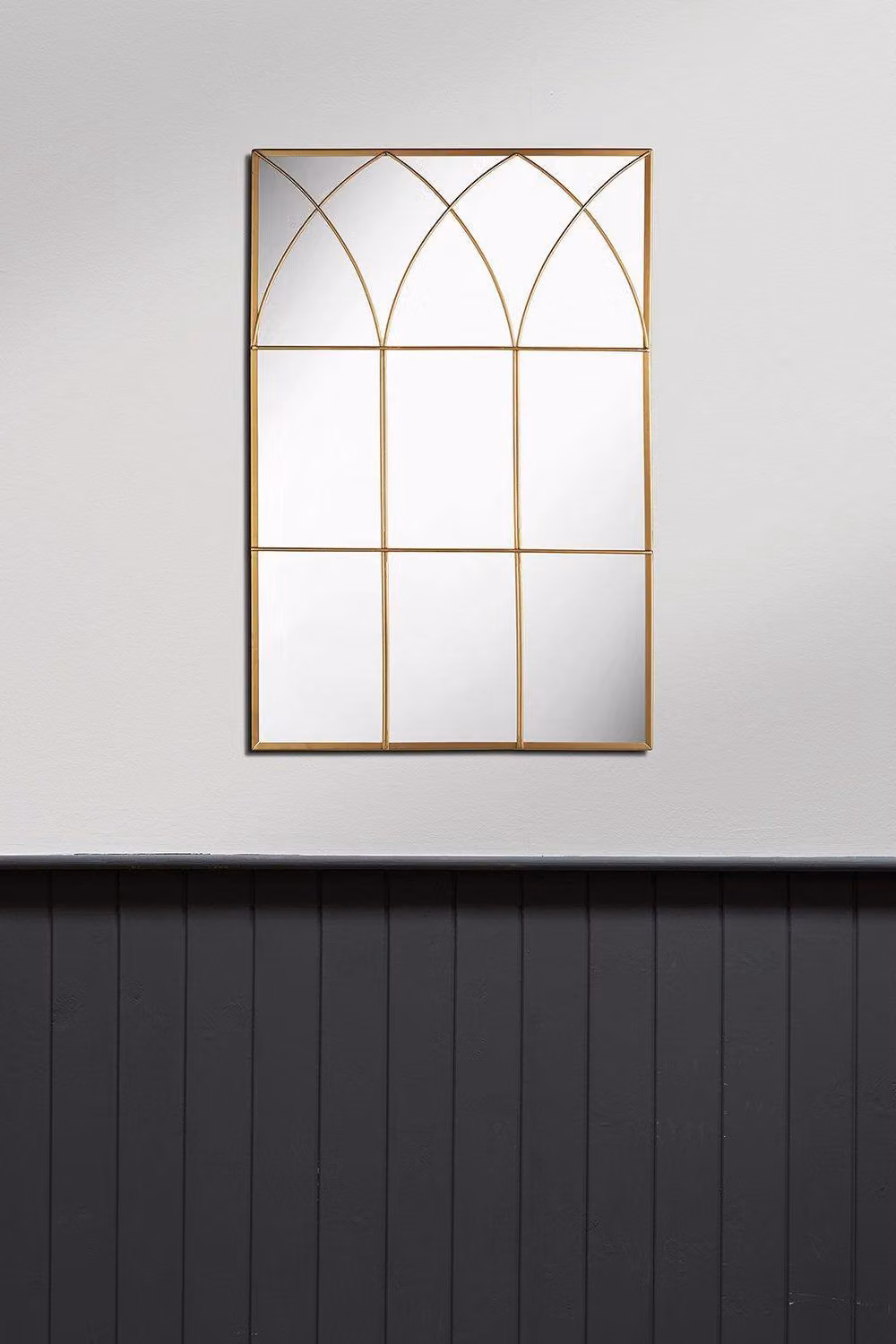 Nielsen Design Altham Window Style Metal Wall Mirror in Gold – 2