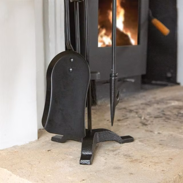 Hammer & Tongs 4pc Arundel Fireside Companion Set in Black