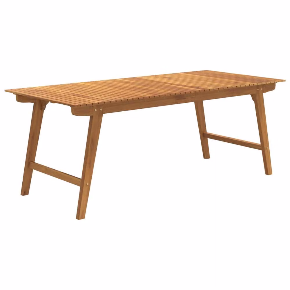 Berkfield Home Extendable Acacia Wood Garden Table in Brown, W: 200 cm, D: 90 cm, H: 75 cm – 2