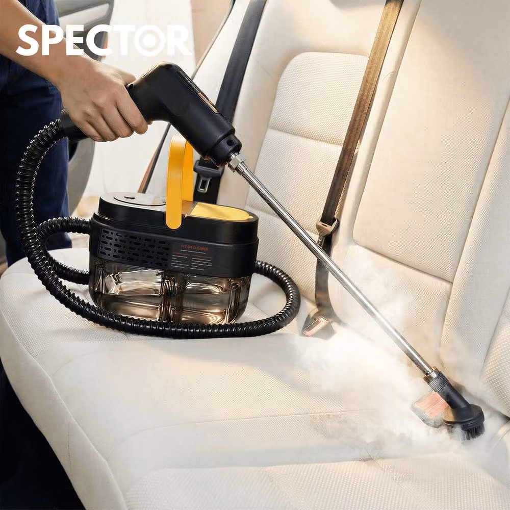 Skylos 1500W Handheld Steam Cleaner in Black and Transparent – 7