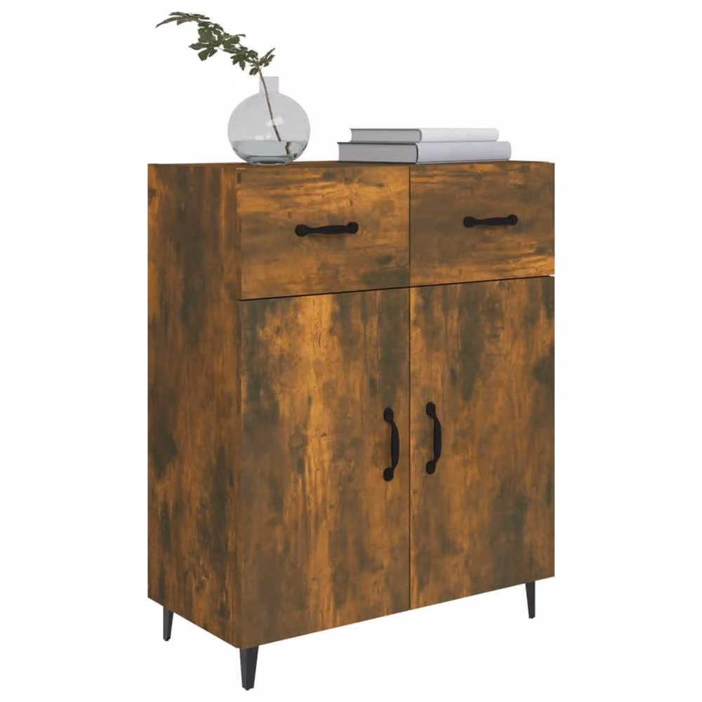 Berkfield Home Smoked Oak Sideboard in Brown, W/D/H: 69.5 x 34 x 90 cm – 3