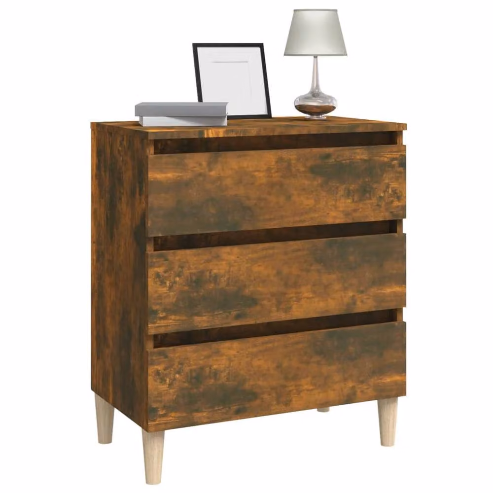Berkfield Home Smoked Oak Sideboard in Brown, W/D/H: 60 x 35 x 69 cm – 3