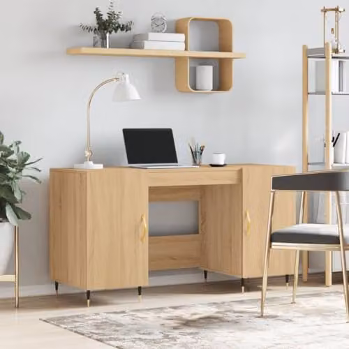 vidaXL Writing Desk in Brown, W/D/H: 140 x 50 x 75 cm – 2