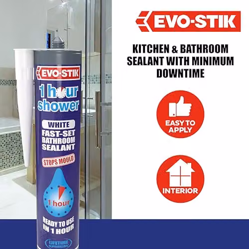 Pattex Rapid Setting Silicone Shower Sealant White 310ml – 4