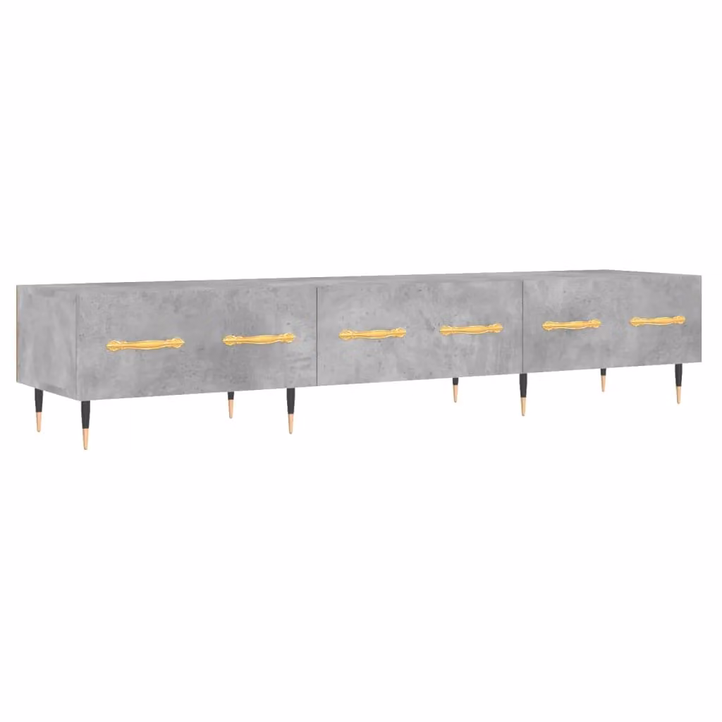 Berkfield Home Modern TV Cabinet in Concrete Grey, W/D/H: 150 x 36 x 30 cm – 2