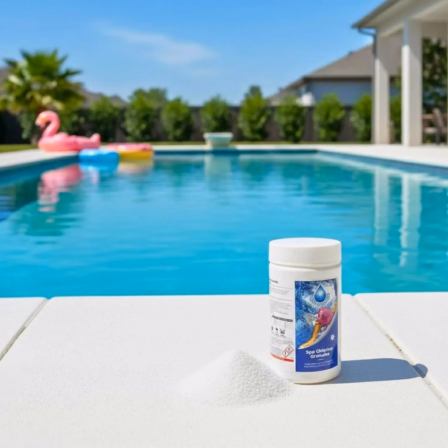Shatchi Chlorine Granules for Hot Tub and Pool Disinfection, White, 2 x 1kg – 2
