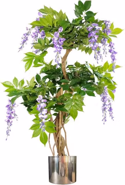 Leaf Design UK Artificial Premium Tree with Metal Planter in Green