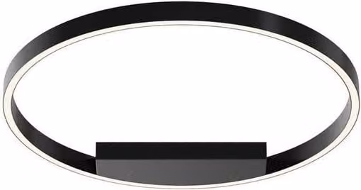 Netlighting Rim LED Semi Flush Ceiling Light, Black, Round, Dimmable