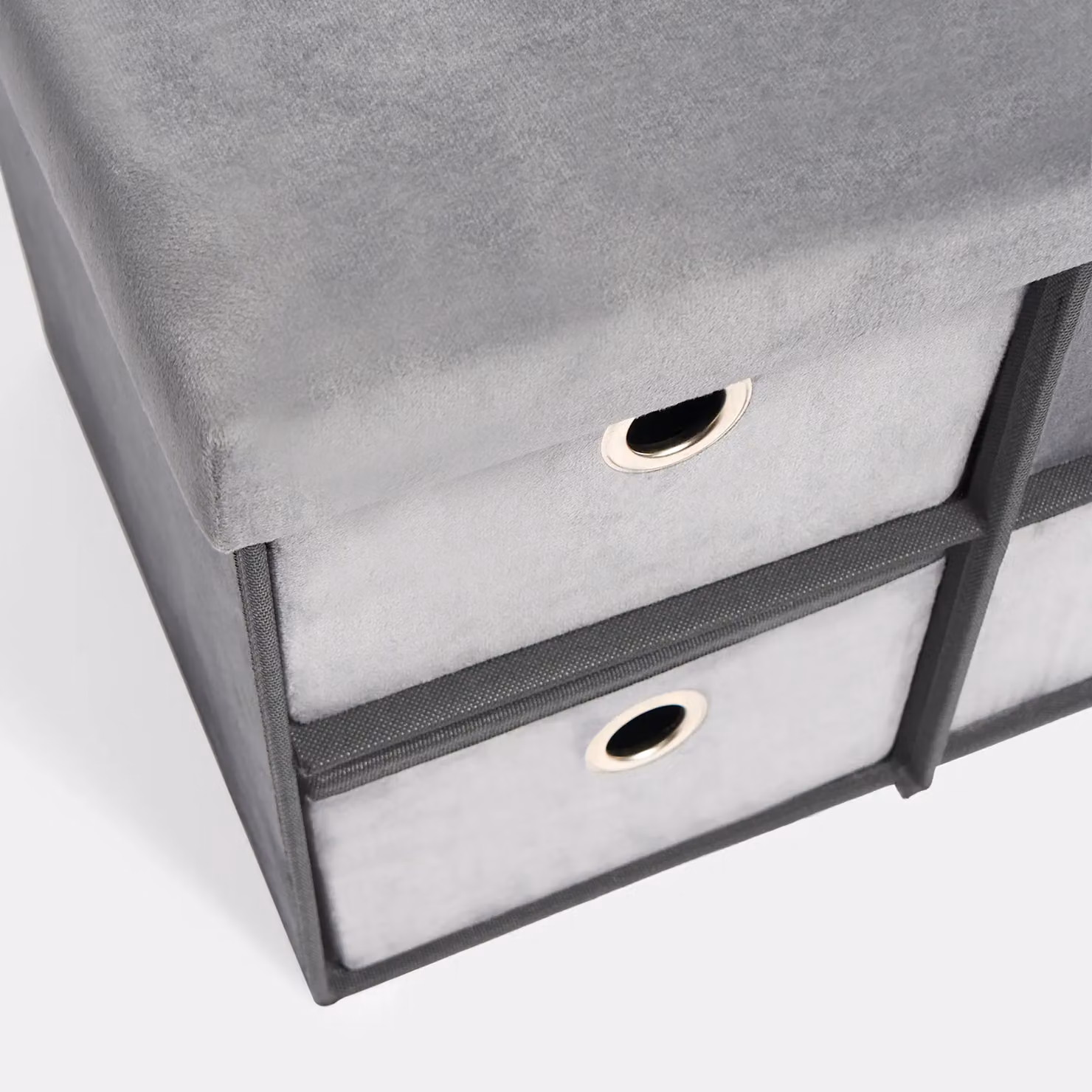 OHS Charcoal Velvet 6 Drawer Ottoman Storage Cube Unit – 4