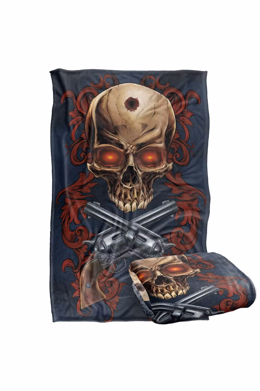 JQ Licensing Ba-Jp Skull and Pistols Super Soft Silky Touch Fleece Throw Blanket, Multicolour, W: 91 cm, D: 147 cm – 7