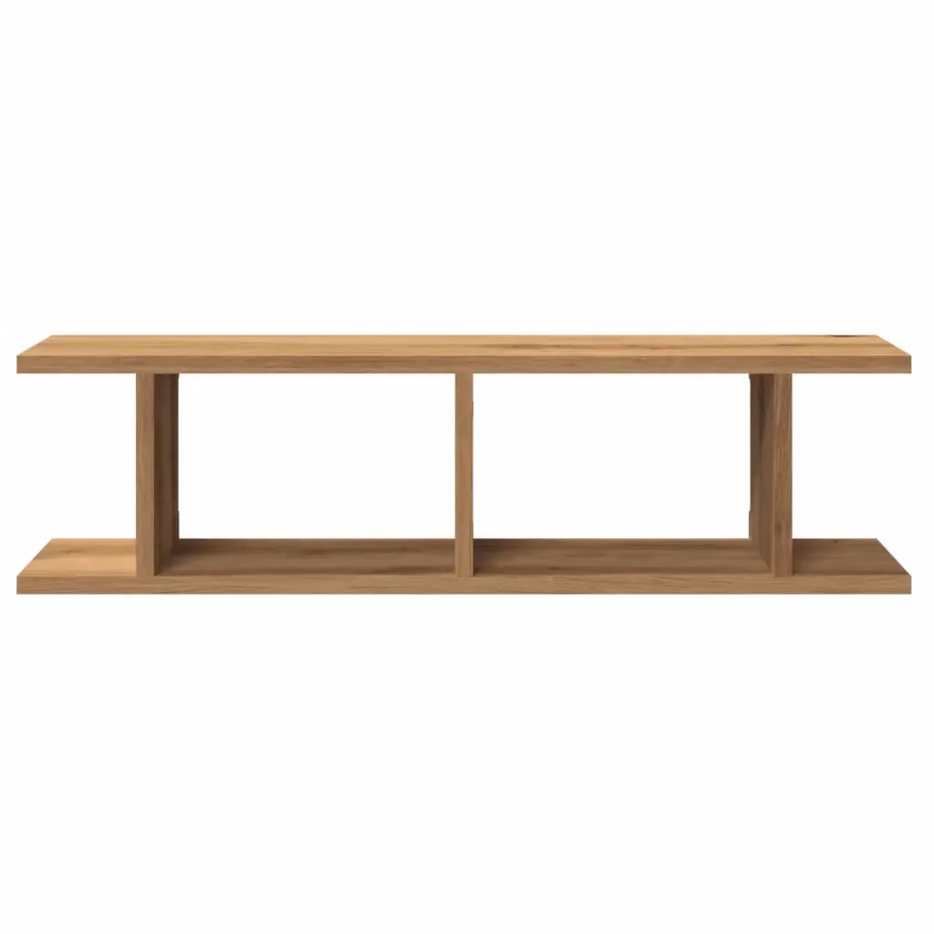 Berkfield Home Artisan Oak Wall Shelves, 2 Piece Brown Engineered Wood, W: 75 cm, D: 20 cm, H: 18 cm – 3