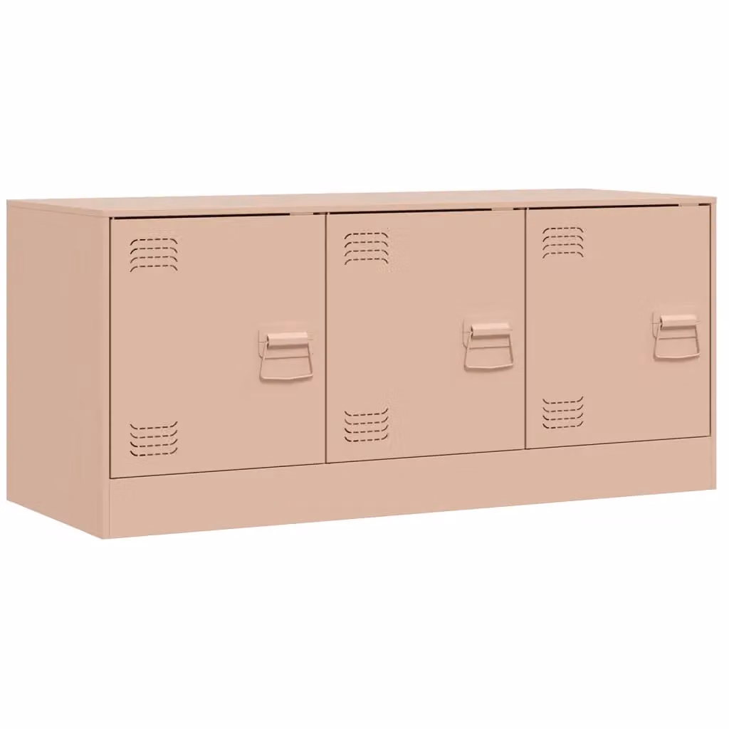 Berkfield Home Pink Industrial Metal TV Cabinet W/D/H: 99 x 39 x 44 cm – 2