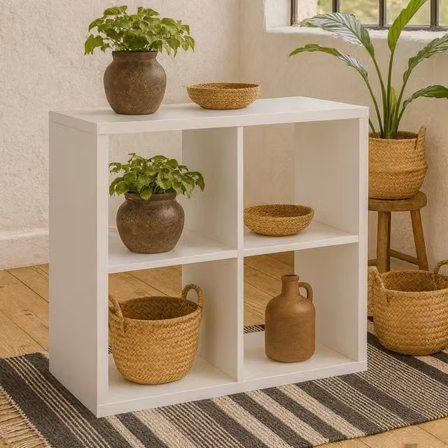 Wyld Haus Driftstone 4 Cube Storage Unit in Matt White – 1