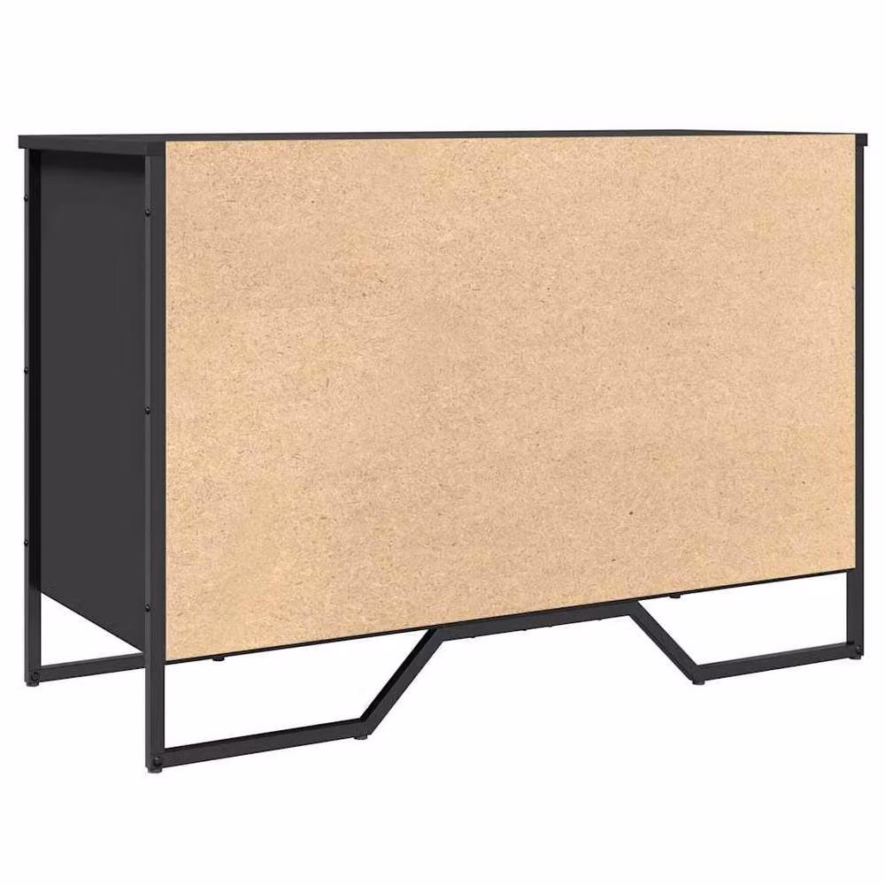 Berkfield Home Black Shoe Cabinet with Internal Flat Shelves, W: 90 cm, D: 38 cm, H: 61.5 cm – 4