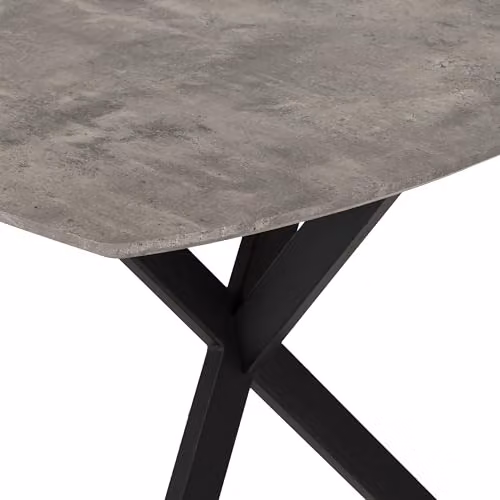 Seconique Athens Rectangular Dining Table in Grey and Black, W: 140 cm, H: 75 cm, D: 80 cm – 4