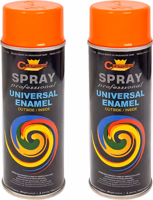 Sola Universal Gloss Enamel Spray Paint in Pure Orange (RAL 2004), 2 x 400 mL – 1