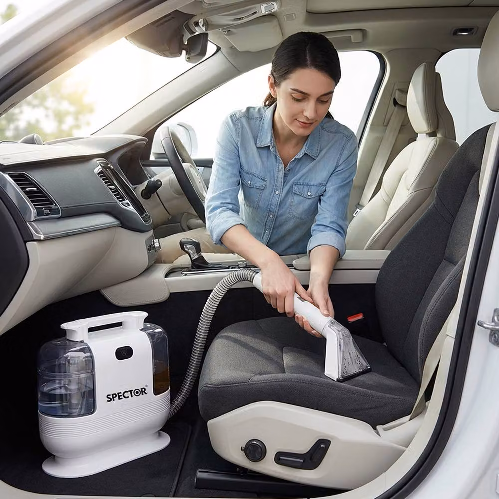 Spector Portable Carpet and Upholstery Cleaner Machine in White and Grey, 500W with 17Kpa Suction for Sofa, Carpet, Car Seats and Pet Hair Removal – 2