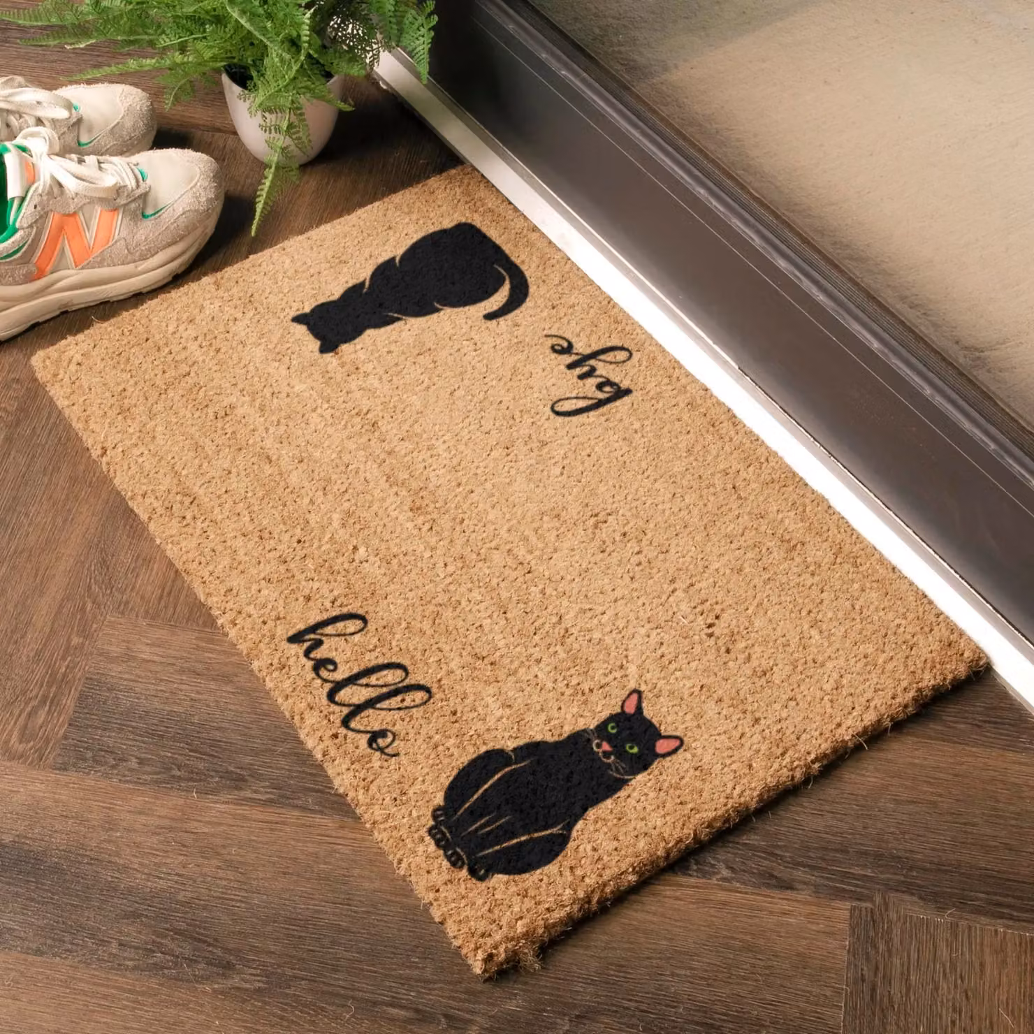 Artsy Mats Hello Bye Cats Doormat in Brown, W/D: 60 x 40 cm – 2