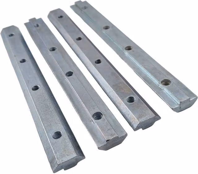 OKODOKO 4-Pack Silver Steel Straight Line Flat Connector Brackets for 4040 Series 8mm T-Slot Aluminium Profiles