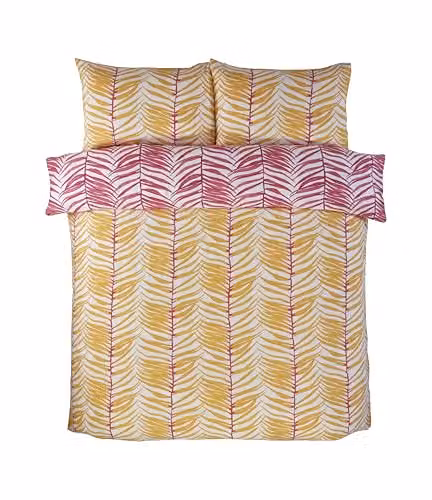 Rapport Home Tropical Trails Kingsize Duvet Set in Yellow, Pink and White, Reversible Floral Bedding, W/D/H: 180 x 200 cm – 2
