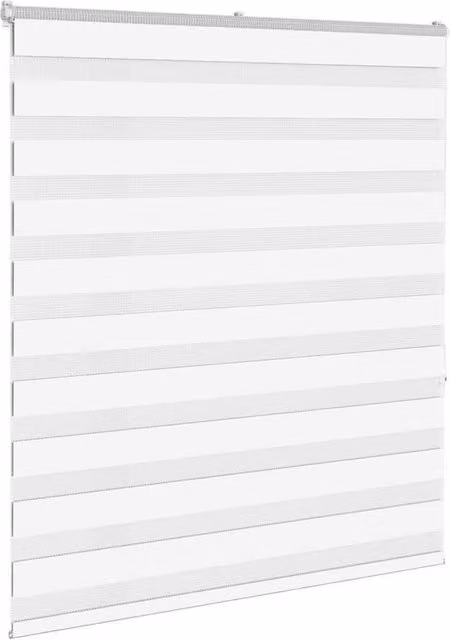 Berkfield Home Elegant Zebra Blind in White, W: 130 cm, H: 150 cm