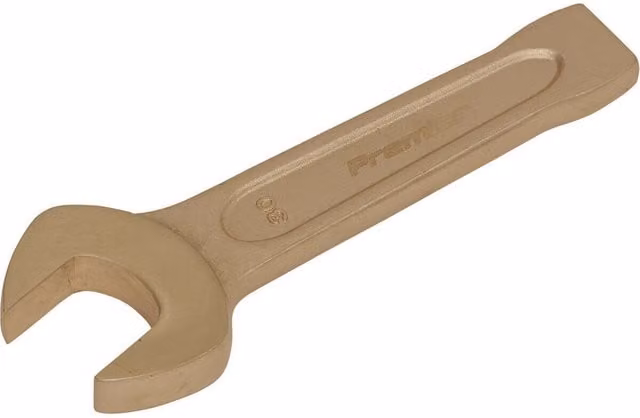 Loops 30mm Non-Sparking Open-End Slogging Spanner in Gold