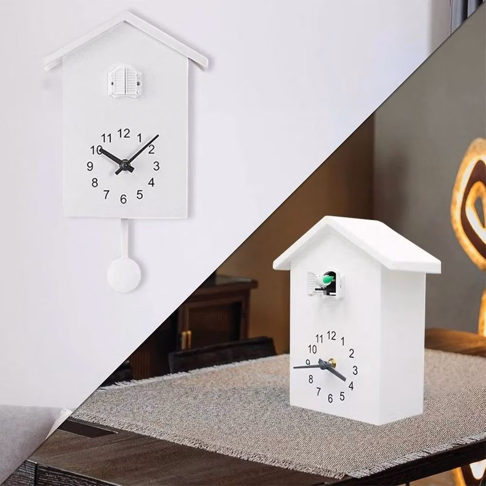 KORVIXA Modern White Quartz Analog Wall Clock with Pendulum, Width: 100 cm – 3