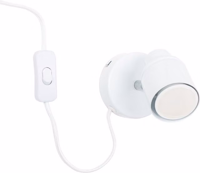 ValueLights White Adjustable LED Indoor Wall Spotlight with GU10 Bulb