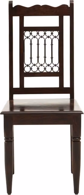Orsina Vintage Brown Sheesham Wood and Metal Dining Chair – 1