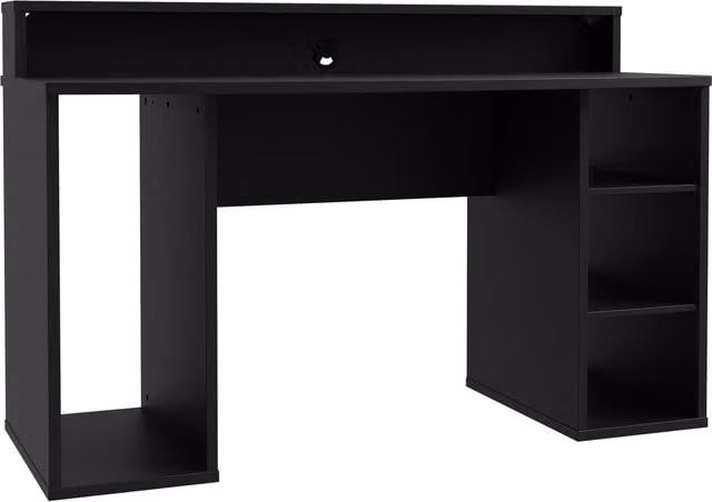 Furniture To Go Loadout Black Gaming Desk with Colour Changing LED