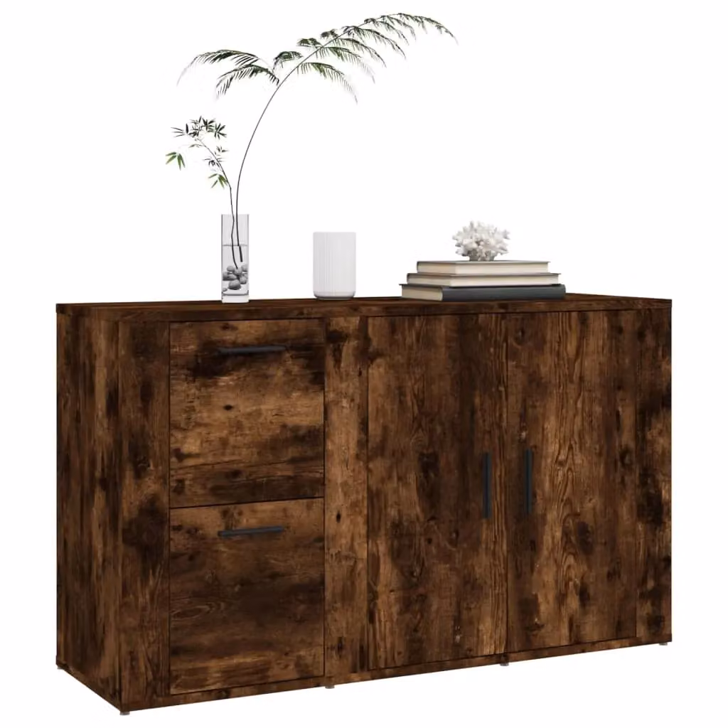 Berkfield Home Smoked Oak Sideboard in Brown, W/D/H: 100 x 33 x 59.5 cm – 3